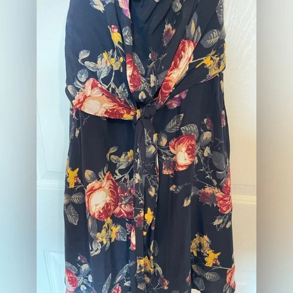 Lulus Strapless Navy Floral Mini Dress Size XS - Picture 13 of 14